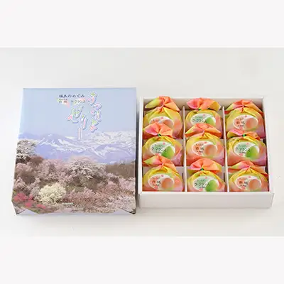 No.0743　うつくしまゼリー9個入【白桃ゼリー5個/ラ・フランスゼリー4個】