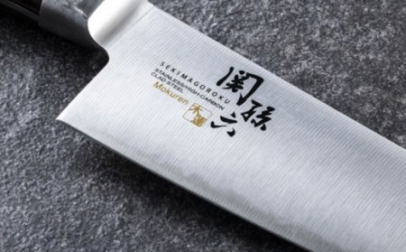 ＜湿式砥石を使用した本格刃付＞ ◇貝印 関孫六 木蓮 ぺティ 120mm （本通し・一体口金・ステンレス三層鋼） 