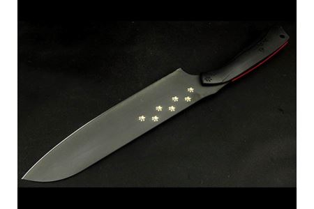 H60-13 NYAIFE KITCHEN （ニャイフキッチン）【ブラックブレード】 三徳包丁 ブラック/レッド ネコver