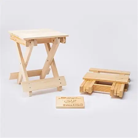 美作産桧(ひのき)でつくる　折りたたみイス手作り体験ペアチケット_旅行券・チケット  体験チケット _【1121946】