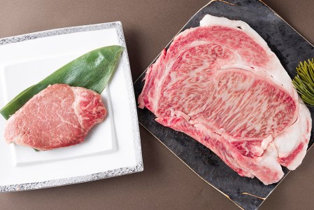 北海道産 黒毛和牛 みついし牛 A5  サーロイン＆ヒレステーキ 約800g 4枚 (各2枚) フィレ ヘレ