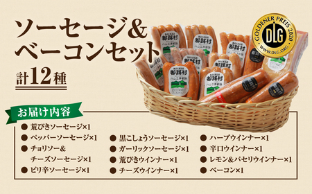 ソーセージ ベーコン 12種セット 肉 豚肉 やまと豚 福島県 田村市