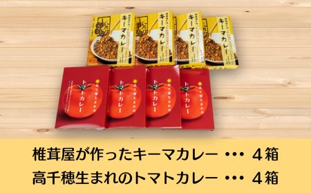 高千穂の食材カレーセット カレー トマトカレー キーマカレー ヘルシー レトルト レトルトカレー カレーライス 簡単調理 惣菜 お惣菜 おかず グルメ お取り寄せ お取り寄せグルメ おすすめ 贈答 贈り物 ギフト 宮崎県 高千穂町 _Tk005-097