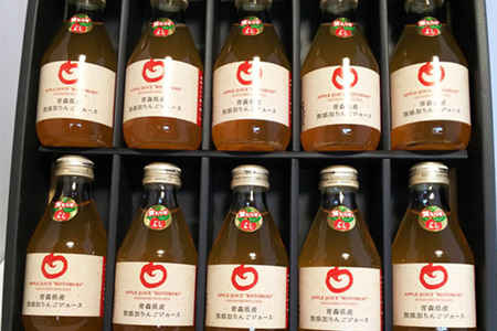 青森県産 ストレートりんごジュース 180ml×10本 パープルウィンドウ まさひろ林檎園