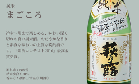 【I-274】福井弥平商店 萩乃露　純米吟醸・純米・リキュール5本セット［高島屋選定品］
