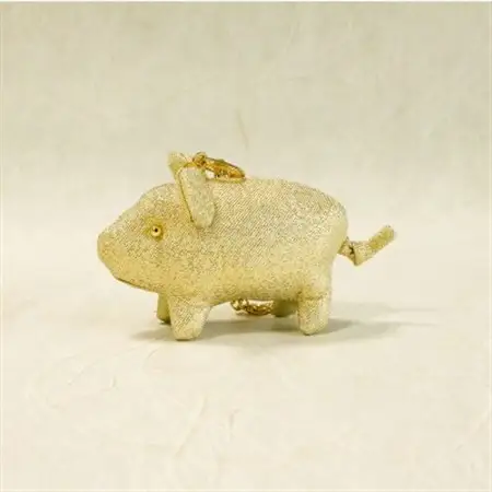 【燦彩糸】金のブタチャーム_雑貨   _【1124145】