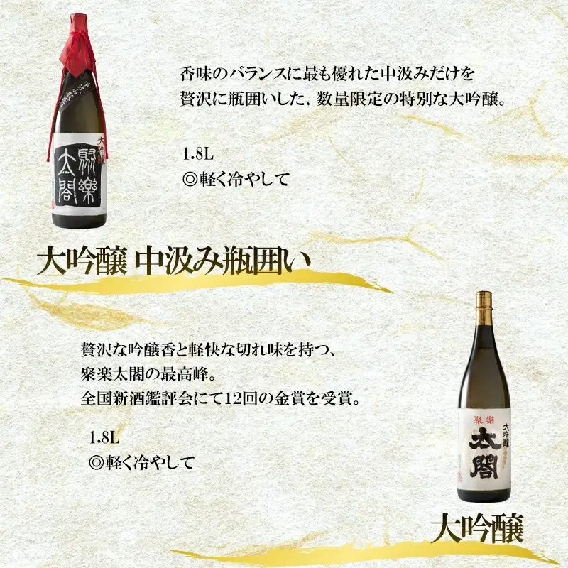 唐津地酒太閤 中汲み大吟醸酒 大吟醸酒 1800ml各1本/黒麹仕込み米焼酎 1800ml 1本(計3本) 日本酒・焼酎超贅沢セット D-1
