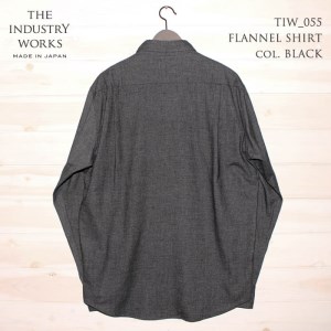 　播州織メンズネルシャツ「THE INDUSTRY WORKS」（1着）【TIW_055（ブラック）】 36-2
