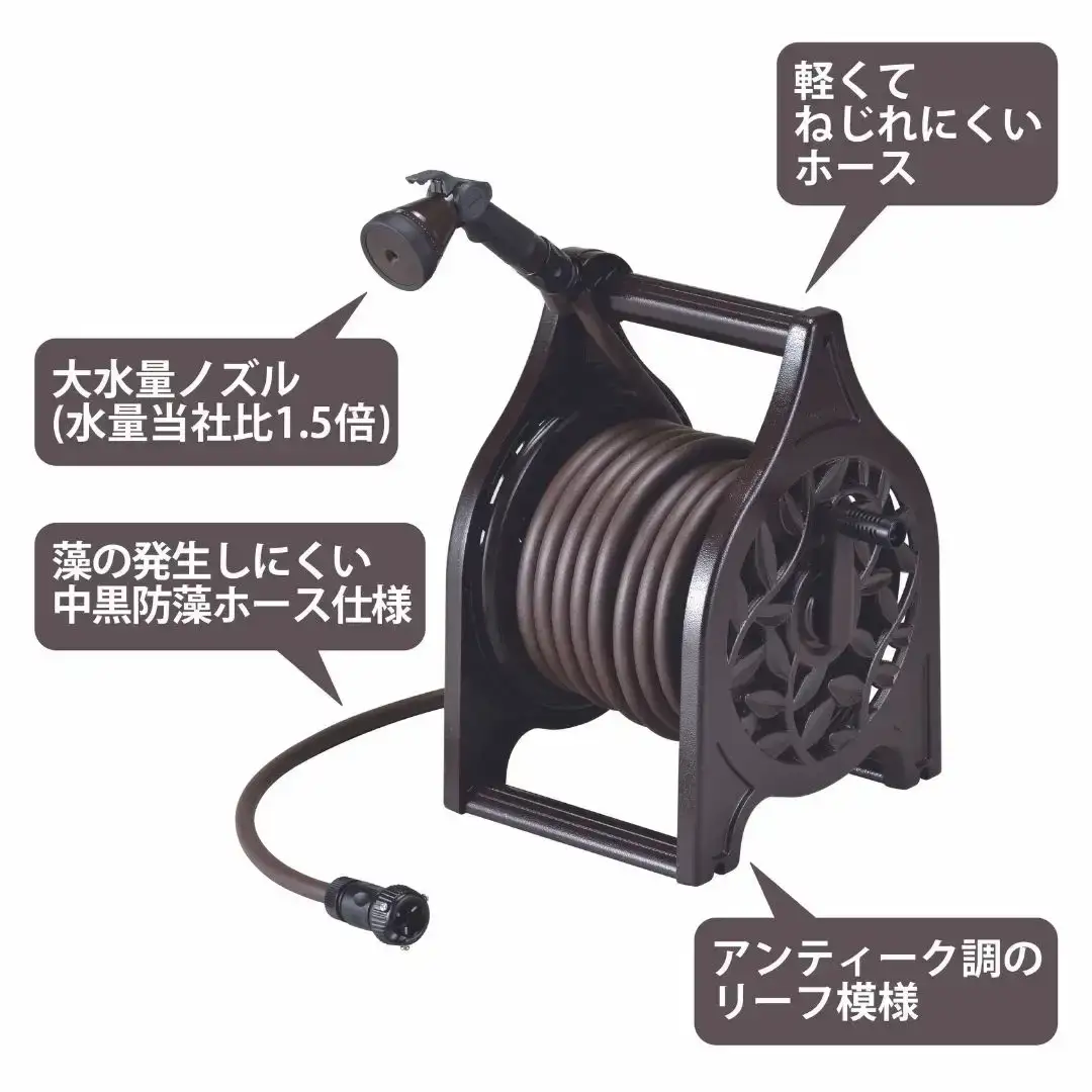 鹿児島発　ロビン（初田）セット動噴FS302A ＋アルミホースリール、ホース約50M ミナト 中型2連 動噴セット ロビン4Hpエンジン＋50mホースリール＋噴口