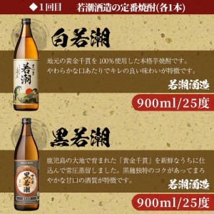 t0071-001 ＜定期便 全5回＞志布志蔵元3蔵の焼酎を毎月2本お届け！焼酎飲み比べ定期便