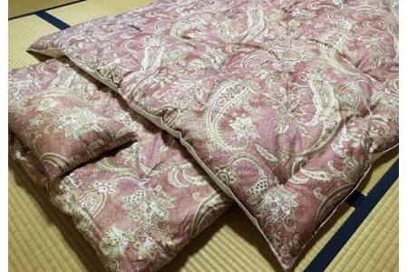『洋風仕立て』素朴なコットン肌布団＜抗菌・防ダニ＞/シングル・ピンク