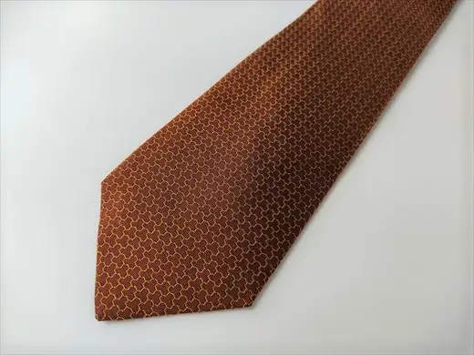 郡内織物「富士桜工房」シルクネクタイ 毘沙門亀甲『えび茶 』