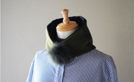 Made in Japan カシミヤティペット（グリーン/ブラックチェック） RF253-NT【ファッション小物・ファッション・カシミヤティペット・マフラー・カシミヤ】