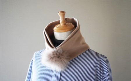 Made in Japan カシミヤティペット（ベージュ） RF256-NT【ファッション小物・ファッション・カシミヤティペット・カシミヤ】