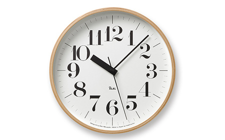 電波時計 グッドデザイン賞受賞 時計 RIKI CLOCK RC WR08-27 掛け時計 壁掛け時計 Lemnos レムノス インテリア 民芸品 工芸品 工芸 電波 壁掛け 富山県高岡市  FAD-0375