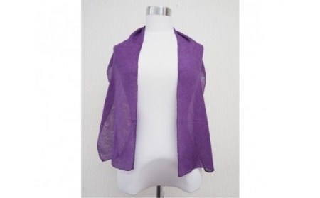 紫根染め プチストール シルク 100％ [NPO法人紫草と万葉の会 埼玉県 小川町 054]