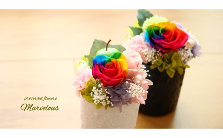 レインボーローズアレンジ　Happy Rose Marvelous B SWAF019