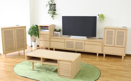 【開梱・設置】モナコ 200cm テレビボード（ナチュラル）　AX057