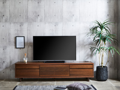 【開梱・設置】モナコ 200cm テレビボード（ウォールナット）　AX058