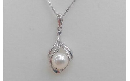 O-64伊勢志摩あこや本真珠ペンダント(P02)SV製