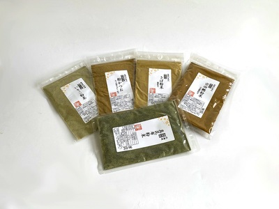 a12-185　魚介粉 だし 素材 5種 セット 鰹 鯖 宗田鰹 昆布 他