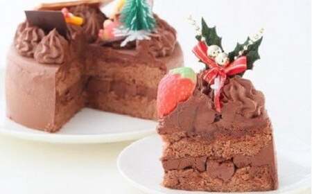クリスマスケーキ クリスマスガナッシュ 5号 ホール 【2026年12月18日から23日発送予定】｜ 15cm 3～5人向け クリスマス ケーキ 先行予約 予約 チョコレート チョコ 濃厚 冷凍 ロウソク付