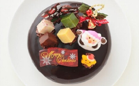 クリスマスケーキ ドリップクリスマスチョコケーキ 5号 ホール型 【2026年12月18日から23日発送予定】｜ 15cm 3～5人向け クリスマス ケーキ 先行予約 予約 チョコレート チョコ 冷凍 ロウソク付