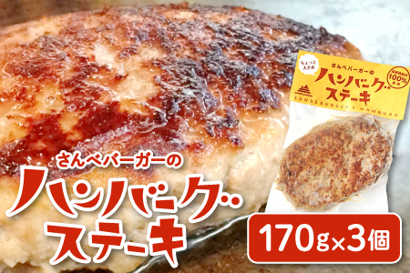 さんべバーガーのこだわりハンバーグセット（配達指定日不可）【ハンバーグ 200g 3個 ハンバーグステーキ 170g 3個 手作り デミソース 簡単 レンジ 湯せん 人気 セット 詰め合わせ 冷凍】