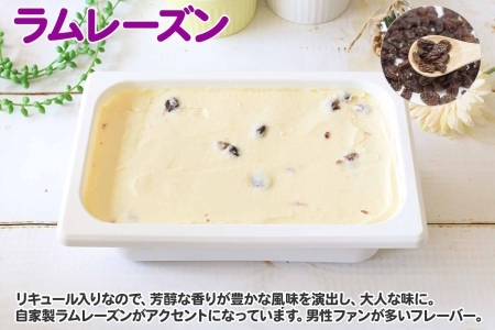 605.アイスクリーム ラムレーズン ジェラート 業務用 2リットル 2L アイス 大容量 手作り 北海道 弟子屈町