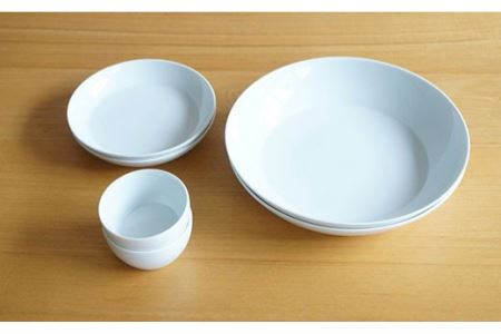 【白山陶器】【2人分の食器】シンプルで実用的なS-lineセット 深皿 プレート ボール 白磁 食器 皿 【波佐見焼】 [TA60] 波佐見焼