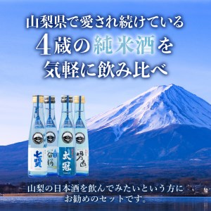 名山の水　山の酒　純米酒　飲み比べ4本セット [h056]