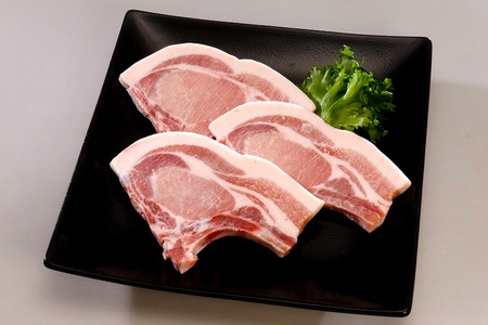 ロース 骨付き ( Lボーン ) 約 1kg  豚肉 国産 ステーキ キビまる豚  67-6