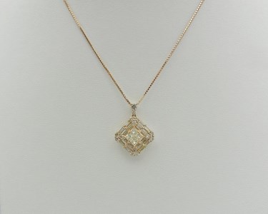 甲府市発 k18ピンクゴールド ダイヤモンドペンダント 1.5ct [PP-2009PG]