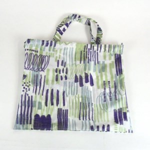 【2way レインバッグ】傘生地で作ったエコバッグ(カラビナ付)　みの(パープル) 