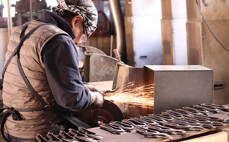 【飛庄】青紙鋼仕様　ろう付けA型 200mm FY22-383