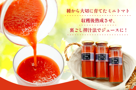 【先行予約】 無塩 トマトジュース 国産 ミニトマト100％ジュース 180ml ×6本 セット [ふぁーむ・いのもと 北海道 砂川市 12260392]