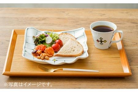 【波佐見焼】ステンドグラス柄 波 プレート （大）・マグカップ 食器 皿 【大新窯】 [DC72]  波佐見焼