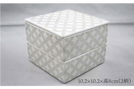 【波佐見焼】銀彩 段重 2柄 各1個セット 食器 皿 【堀江陶器】 [JD142] 波佐見焼