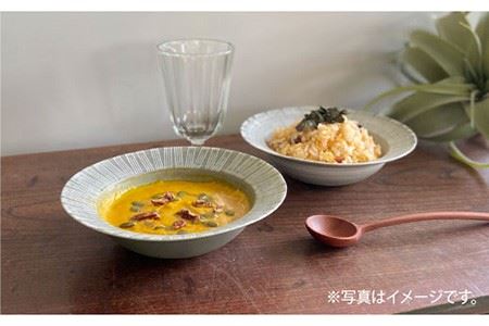 【波佐見焼】Shabby chic style ボウル 2枚セット グレー カレー皿 スープ皿 食器 食器 皿 【和山】 [WB76]  波佐見焼