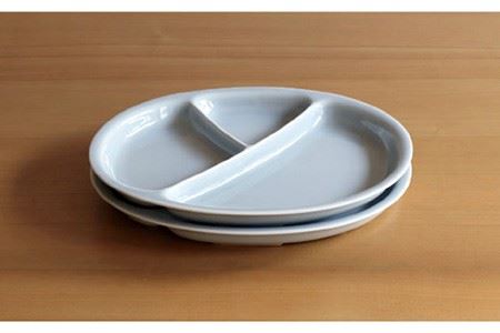 【白山陶器】【仕切り皿】Yトレイ(大) グレイ 2枚セット 食器 皿 【波佐見焼】 [TA99] 波佐見焼