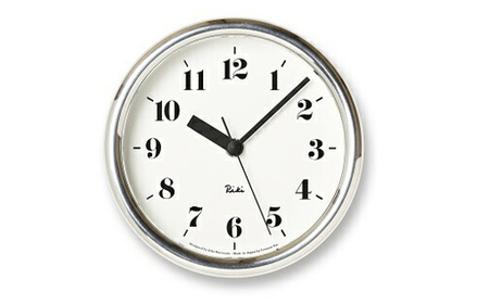 RIKI ALUMINUM CLOCK /（WR06-29） インテリア 時計 スタンド付属 時刻  FAD-0393