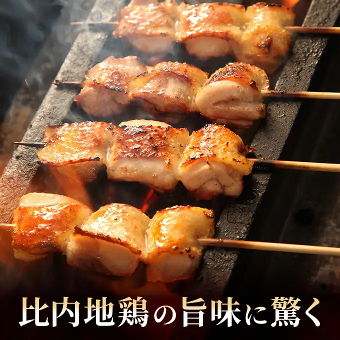 秋田県産比内地鶏肉 焼き鳥の定期便（30本×4ヵ月）（焼鳥 4ヶ月 もも肉 むね肉） やきとり 