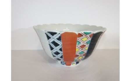 【伊万里焼】伊万里錦地紋菊割丼五個セット 035-H526