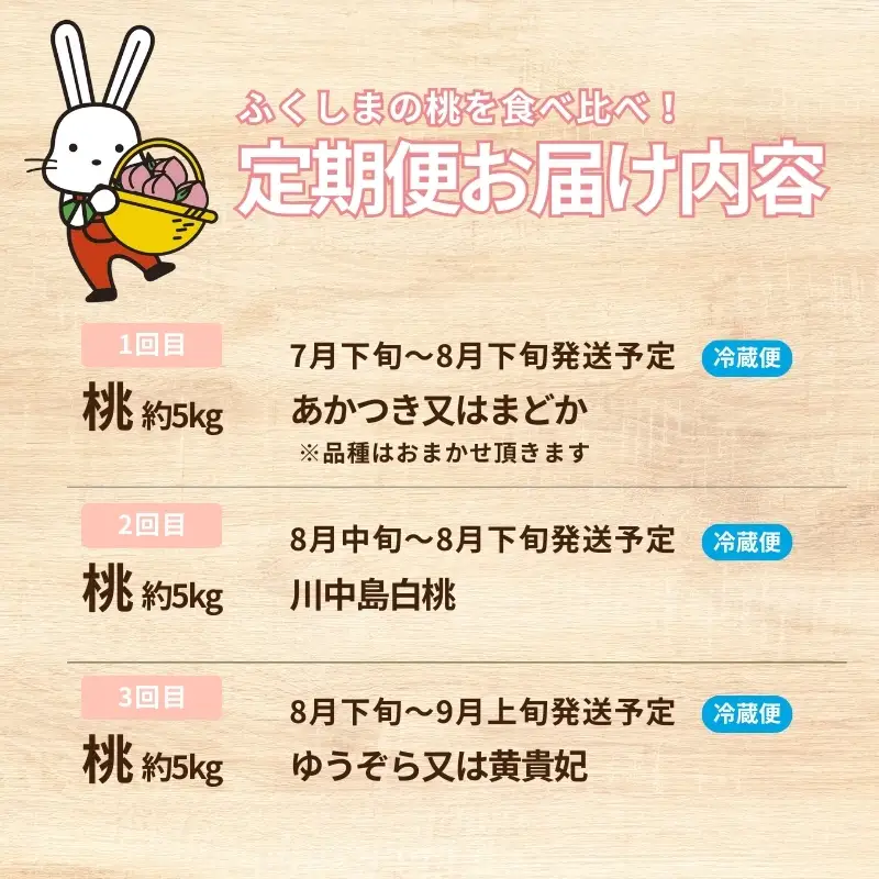 No.2027【2026年発送 先行予約】福島のもも 約5kg 定期便3回