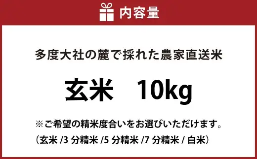 車久米穀販売 多度大社の麓で採れた農家直送米 玄米10kg 【選べる精米度合い】玄米 げんまい コシヒカリ こしひかり 米 こめ お米 おこめ ご飯 ごはん 贈り物 ギフト おすすめ 国産 令和七年産