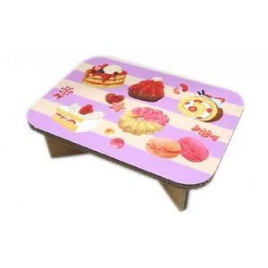 ＃ｔａｂｌｅ　スイーツ（むらさき）　超軽量 組立式ダンボール製テーブル