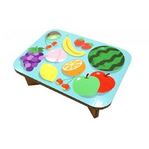 ＃ｔａｂｌｅ　フルーツ（あお）　超軽量 組立式ダンボール製テーブル　