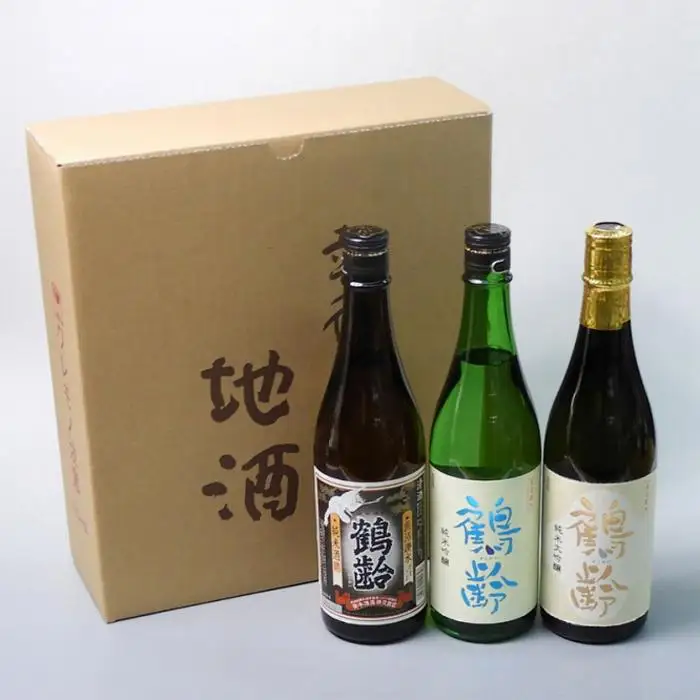 日本酒 鶴齢 純米・純米吟醸・純米大吟醸 720ml×3本セット【鶴齢 純米 純米吟醸 純米大吟醸 飲み比べ 四合瓶 3本 セット 日本酒 720ml 青木酒造 新潟 地酒 厳選 晩酌 熱燗 お酒 酒 さけ お中元 お歳暮 贈答】