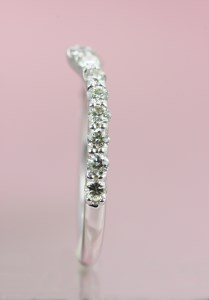 Pt900 Vライン 0.5ctダイヤモンド リング【XO-3537】