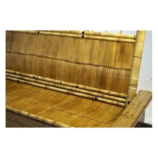 竹家具専門店【梅里竹芸】健康長椅子（3人掛け）＜19-10a＞